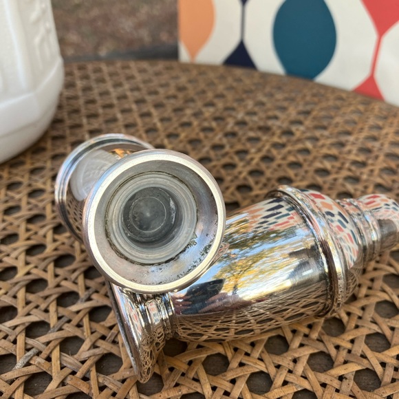 Vintage English Silver-Plated Salt & Pepper Shaker Set - Picture 6 of 9